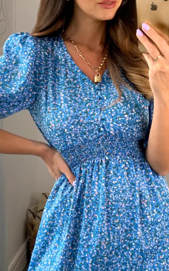 Fever London Tea Dress Light Blue