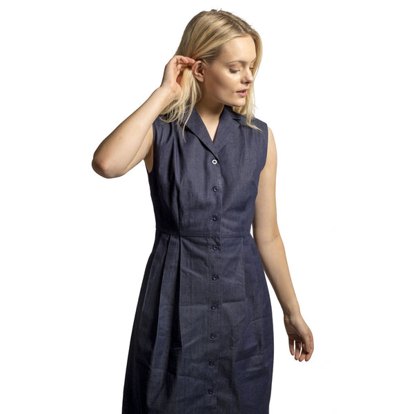 Fever London Yvonne Shirt Dress Dark Denim