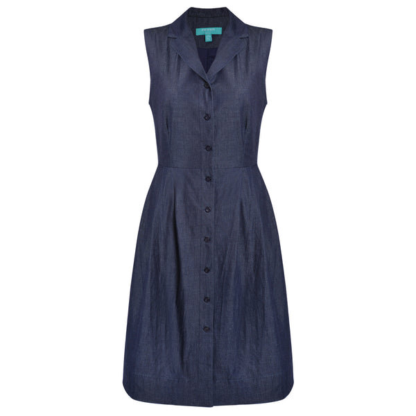 fever london Yvonne Shirt Dress Dark Denim
