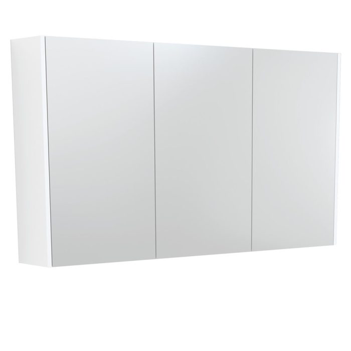 fienza 1200 Mirror Cabinet with Satin White Side Panels