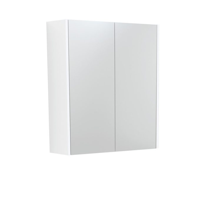 fienza 600 Mirror Cabinet with Satin White Side Panels