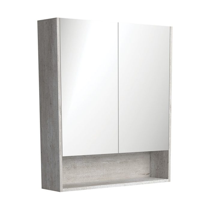 fienza 750 Mirror Cabinet with Display Shelf Industrial