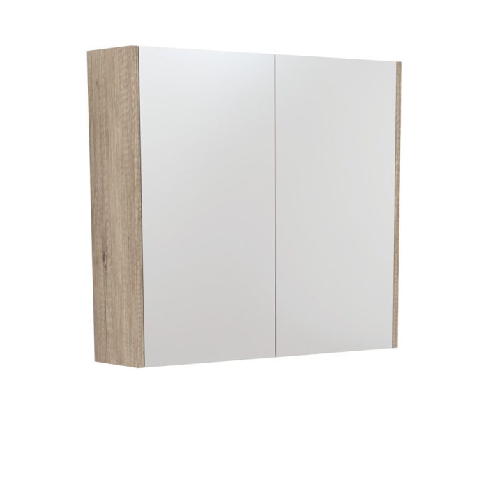 fienza 750 Mirror Cabinet with Scandi Oak Side Panels