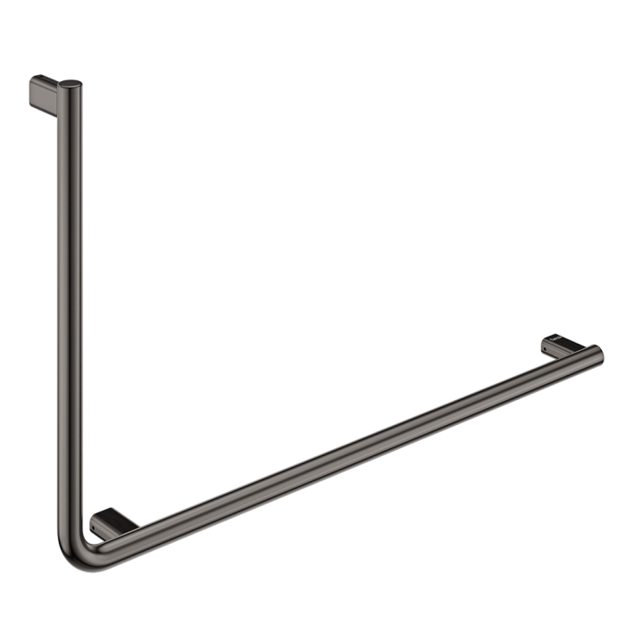 fienza 90° Care Slimline Right-Hand Grab Rail Gun Metal