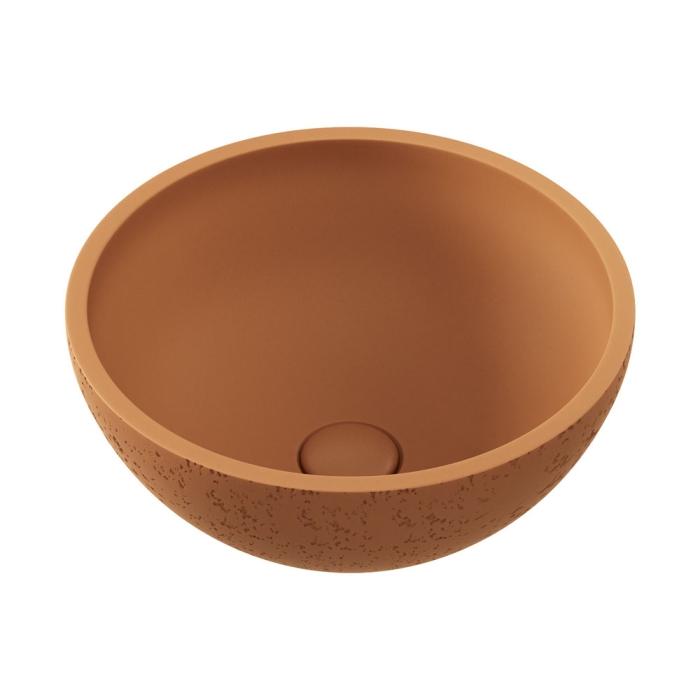 fienza Alba Round Concrete Above Counter Basin Tuscan