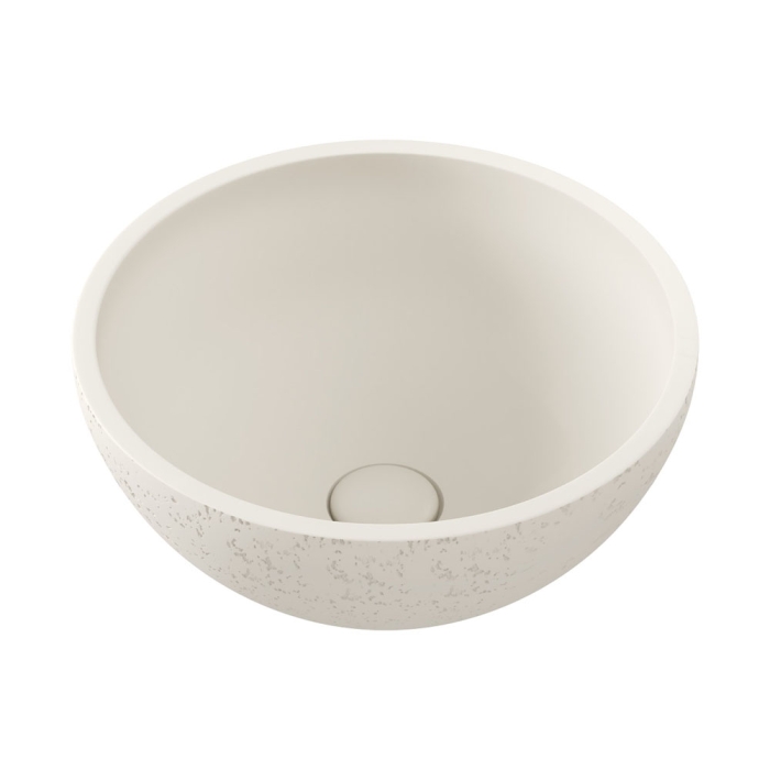 fienza Alba Round Concrete Above Counter Basin Warm White