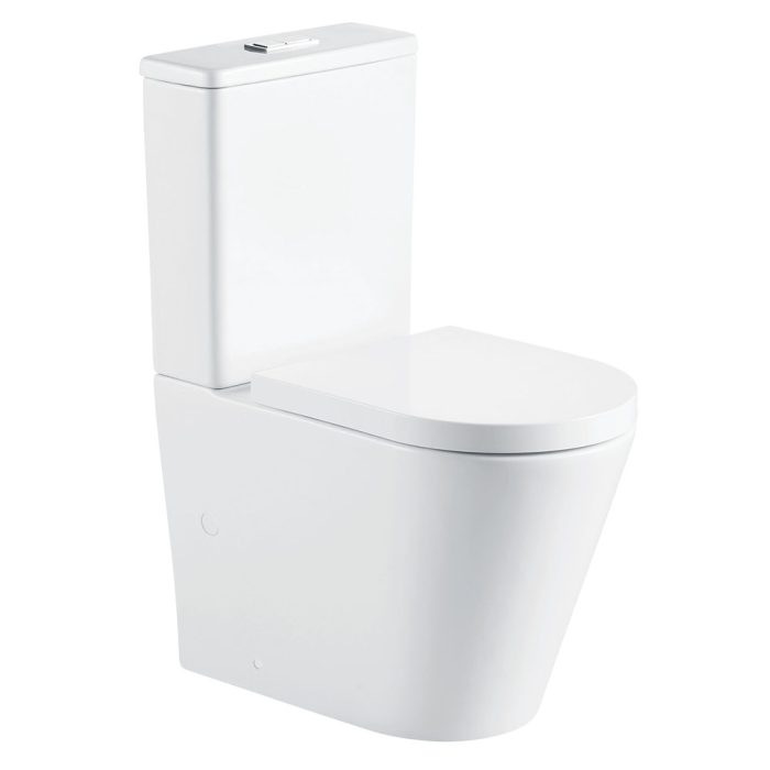 fienza Aluca Tornado Flush Back-to-Wall Toilet Suite Gloss White