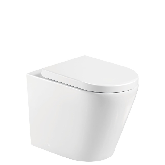 fienza Aluca Tornado Flush Wall-Faced Toilet Suite Gloss White