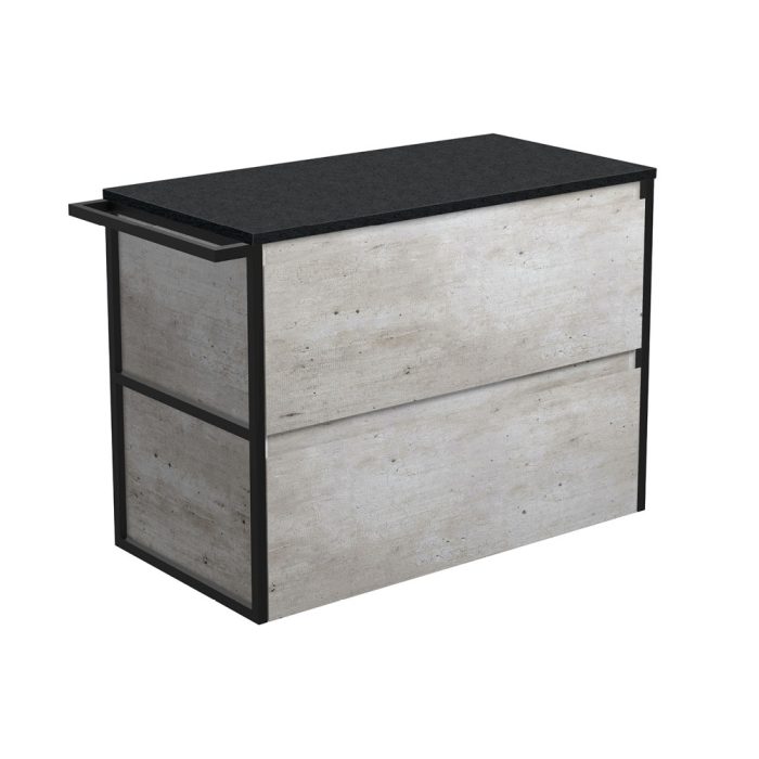 fienza Amato Industrial 900 Wall-Hung Cabinet 1 Frame & 1 Towel Rail