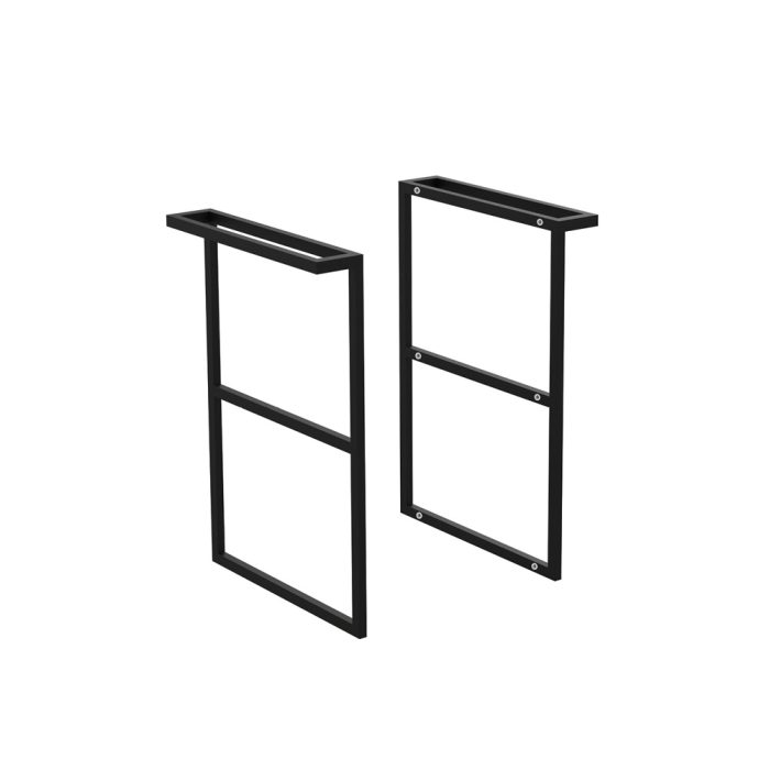 fienza Amato Matte Black Twin Towel Rail Frame Side Panel Kit