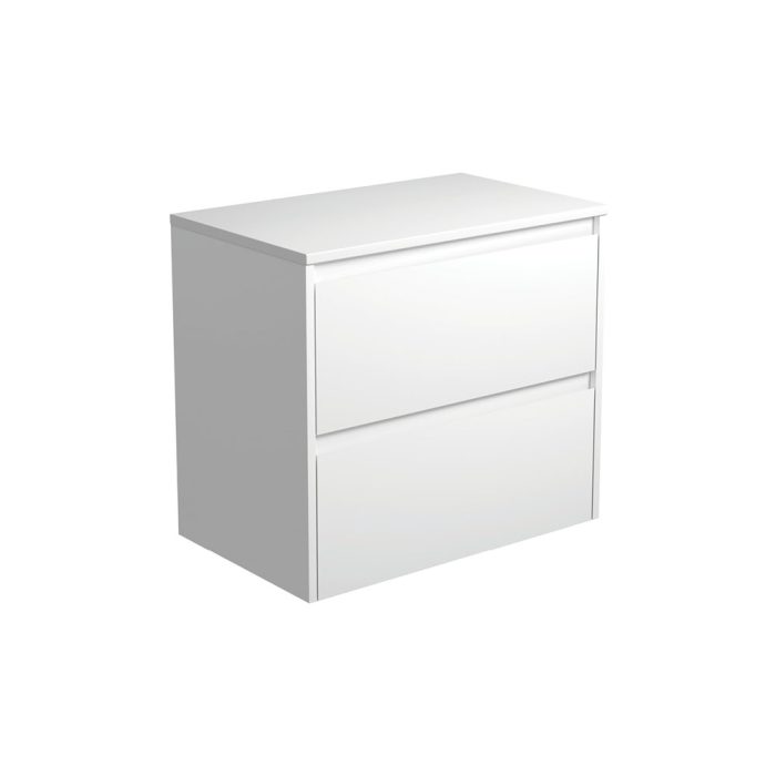 fienza Amato Satin White 750 Wall-Hung Cabinet Satin White Panels