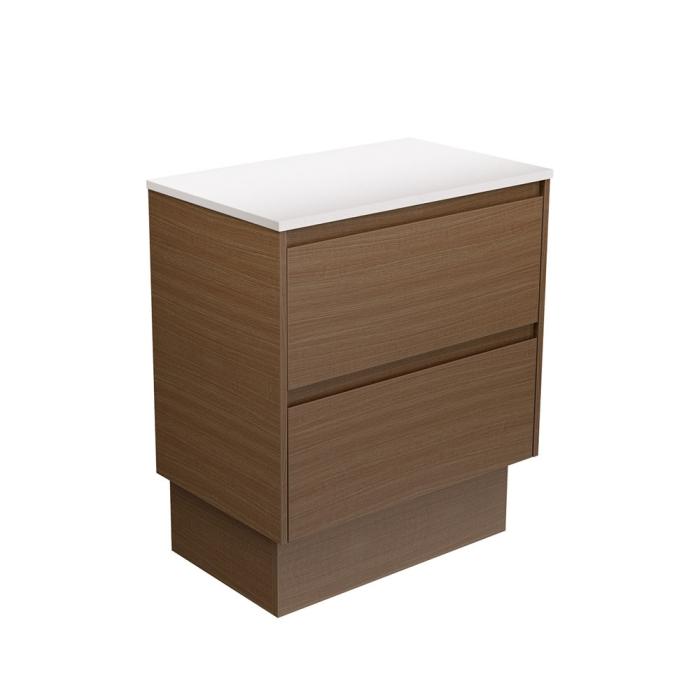 fienza Amato Walnut 750 Cabinet on Kickboard Walnut Panels