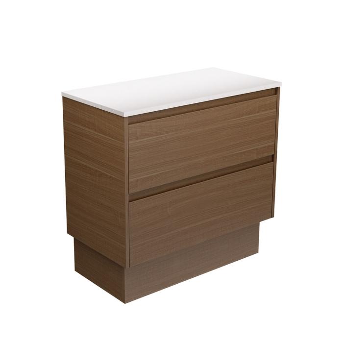 fienza Amato Walnut 900 Cabinet on Kickboard Walnut Panels