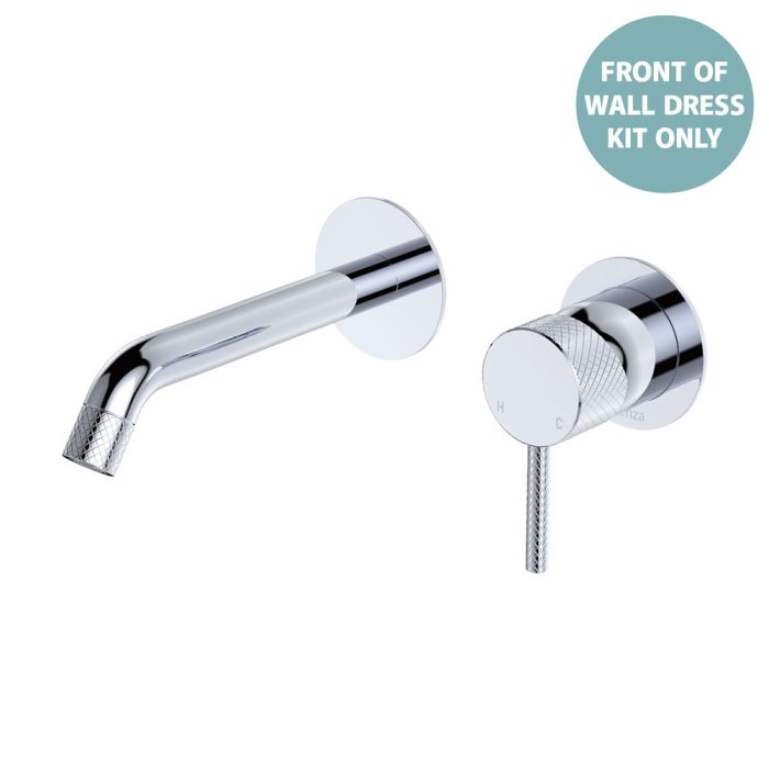 fienza Axle Wall Basin/Bath Mixer Dress Kit Round Plates 160mm Outlet Chrome
