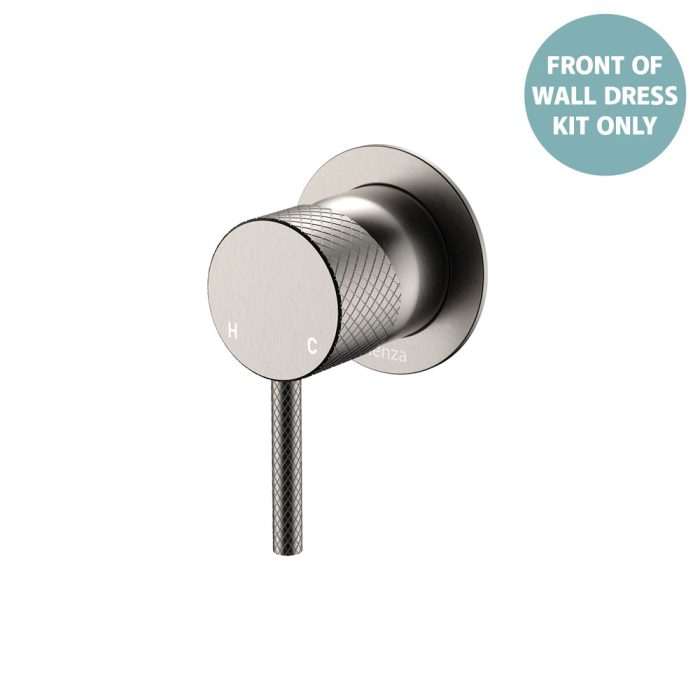 fienza Axle Wall Mixer Dress Kit Small Round Plate Brushed Nickel