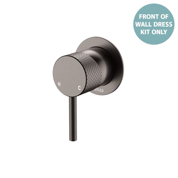 fienza Axle Wall Mixer Dress Kit Small Round Plate Gun Metal