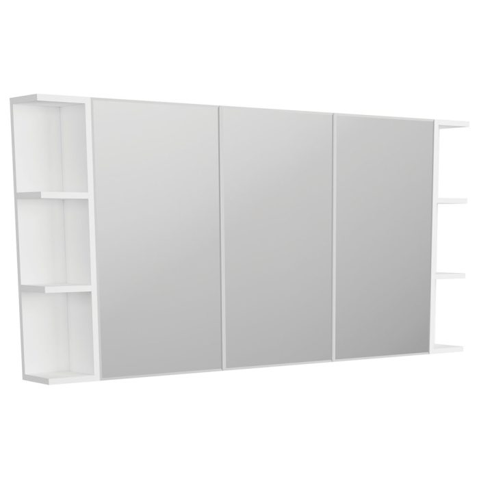 fienza Bevel Edge 1200 Mirror Cabinet 2 Side Shelves