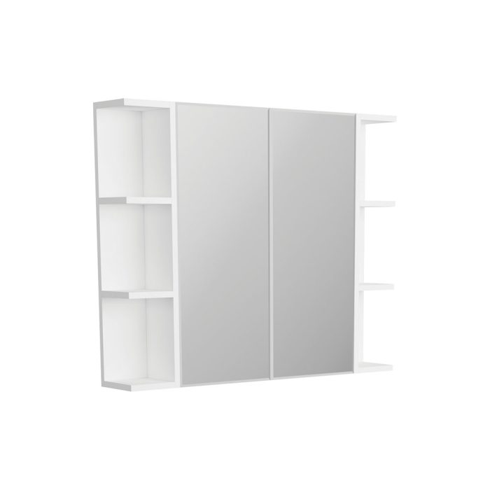fienza Bevel Edge 600 Mirror Cabinet 2 Side Shelves
