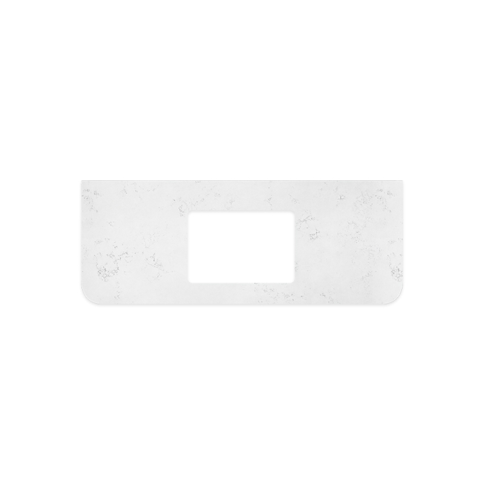 fienza Bianco Marble Silica Free Stone Top Curved Full Depth with Single Undermount Basin Hole 1200mm