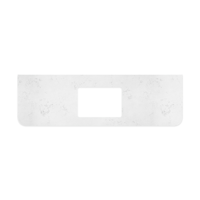 fienza Bianco Marble Silica Free Stone Top Curved Full Depth with Single Undermount Basin Hole 1500mm