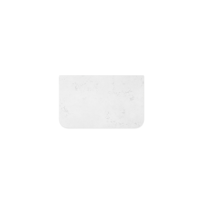 fienza Bianco Marble Silica Free Stone Top Curved Full Depth 750mm