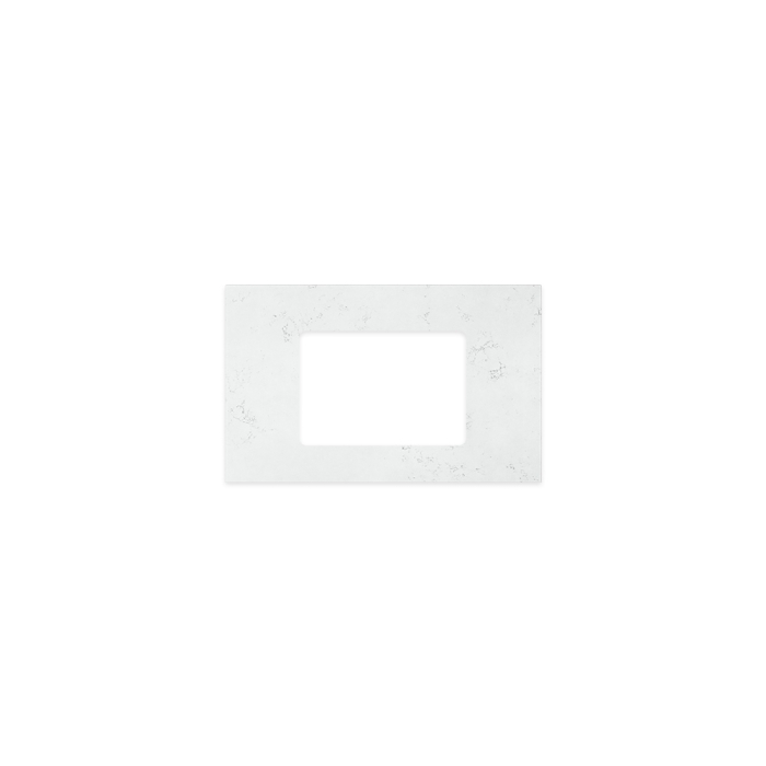 fienza Bianco Marble Silica Free Stone Top Rectangular Full Depth with Single Undermount Basin Hole 750mm