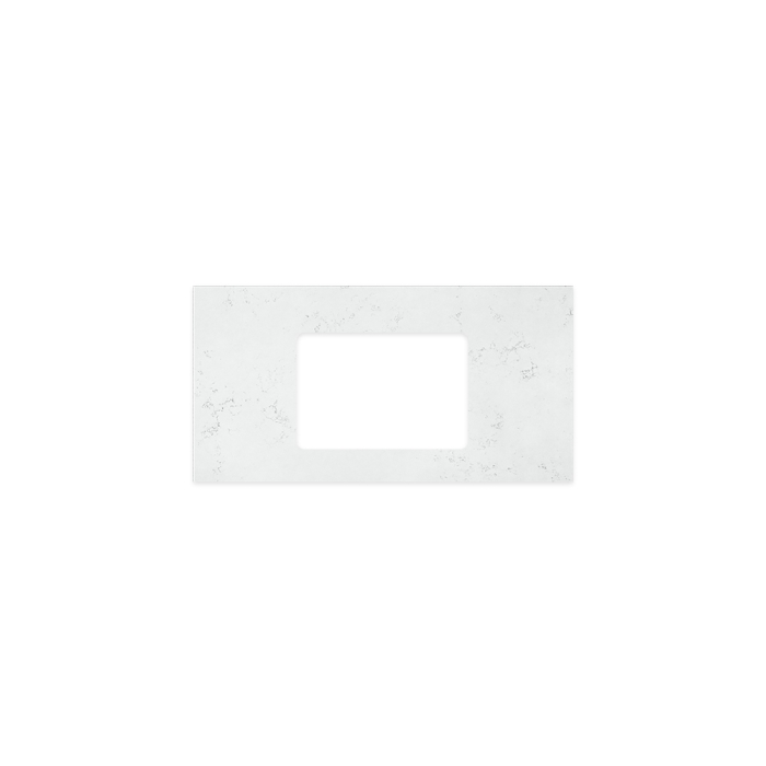 fienza Bianco Marble Silica Free Stone Top Rectangular Full Depth with Single Undermount Basin Hole 900mm