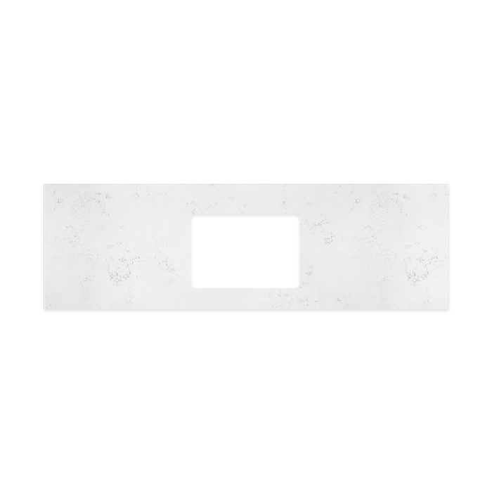 fienza Bianco Marble Silica Free Stone Top Rectangular Full Depth with Single Undermount Basin Hole 1500mm