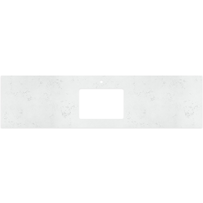 fienza Bianco Marble Silica Free Stone Top Rectangular Full Depth with Single Undermount Basin Hole & Tap Hole 1800mm