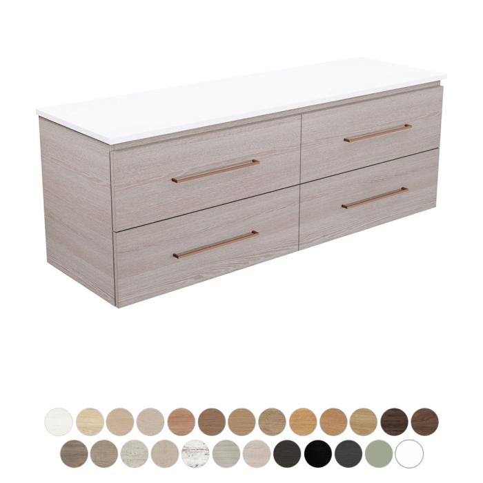 fienza Carmen All Drawer 1500 Single Bowl Wall Hung Vanity