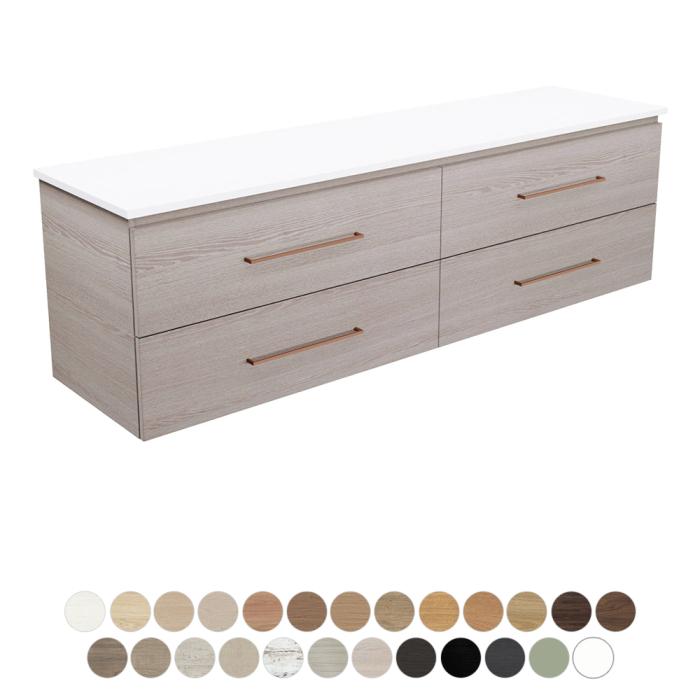 fienza Carmen All Drawer 1800 Double Bowl Wall Hung Vanity