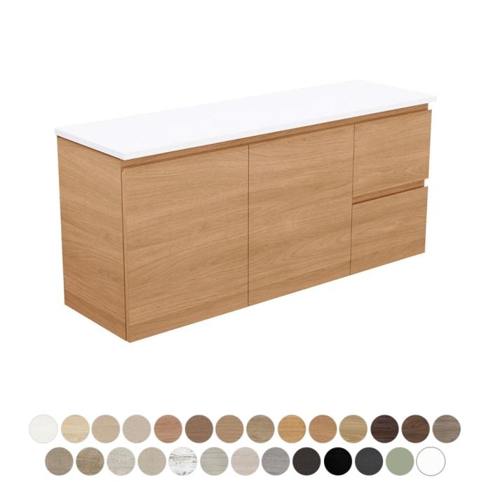 fienza Carmen Ensuite Door & Drawer 1200 Wall Hung Vanity