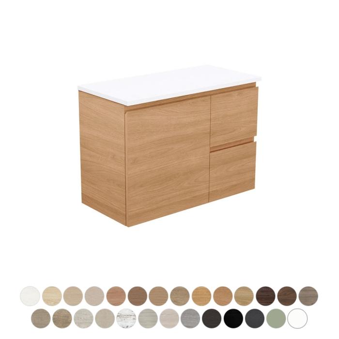 fienza Carmen Ensuite Door & Drawer 750 Wall Hung Vanity