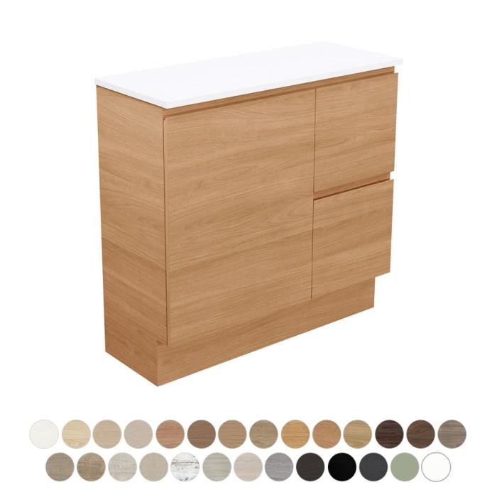 fienza Carmen Ensuite Door & Drawer 900 Floor Standing Vanity