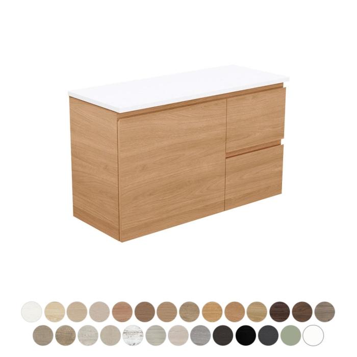 fienza Carmen Ensuite Door & Drawer 900 Wall Hung Vanity