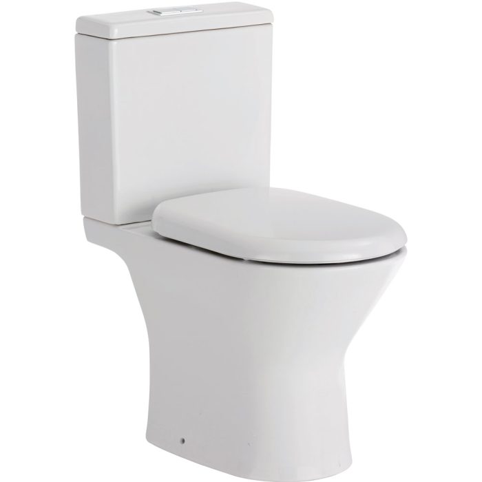 fienza Chica Close-Coupled Toilet Suite Gloss White