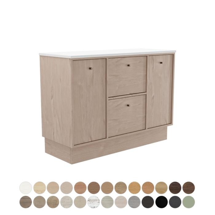 fienza Cierra 1200 Double Bowl Floor Standing Vanity