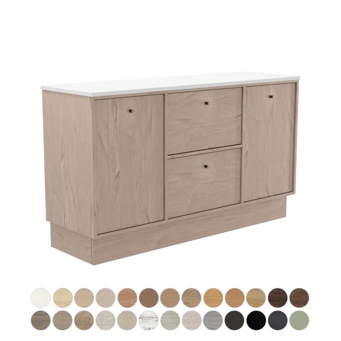 fienza Cierra 1500 Double Bowl Floor Standing Vanity