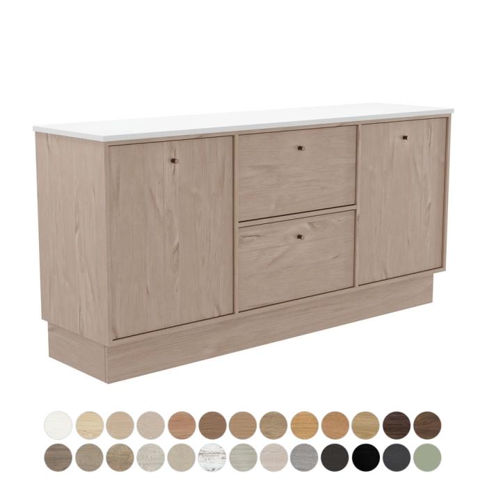 fienza Cierra 1800 Double Bowl Floor Standing Vanity