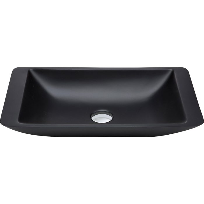 fienza Classique 600 Solid Surface Above Counter Basin Matte Black