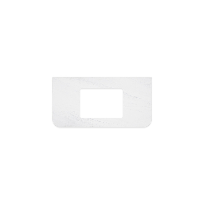 fienza Cloudburst Solid Surface Top Curved Full Depth with Single Undermount Basin Hole 900mm