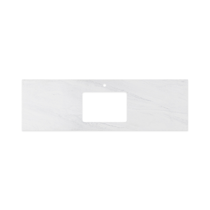 fienza Cloudburst Solid Surface Top Rectangular Full Depth with Single Undermount Basin Hole & Tap Hole 1500mm