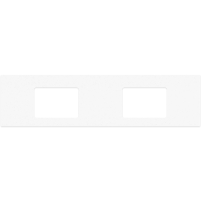 fienza Crystal Pure Silica Free Stone Top Rectangular Full Depth with Double Undermount Basin Holes 1800mm