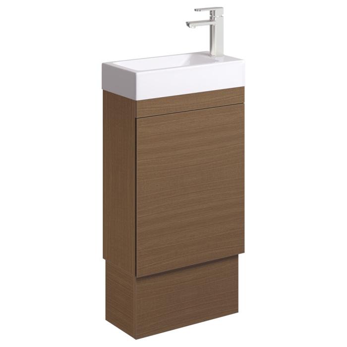 fienza Denzel Edge 450 Ensuite Vanity on Kick Walnut
