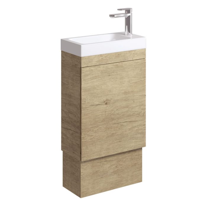 fienza Denzel Edge 450 Ensuite Vanity on Kickboard Scandi Oak