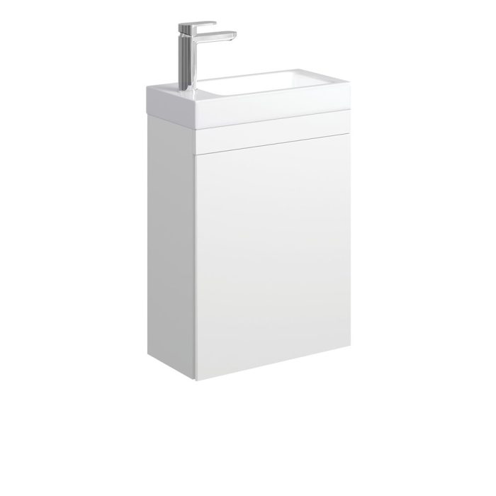 fienza Denzel Edge 450 Ensuite Wall-Hung Vanity Satin White