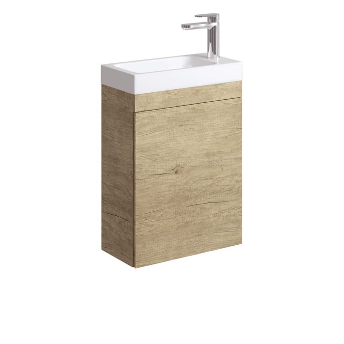 fienza Denzel Edge 450 Ensuite Wall-Hung Vanity Scandi Oak