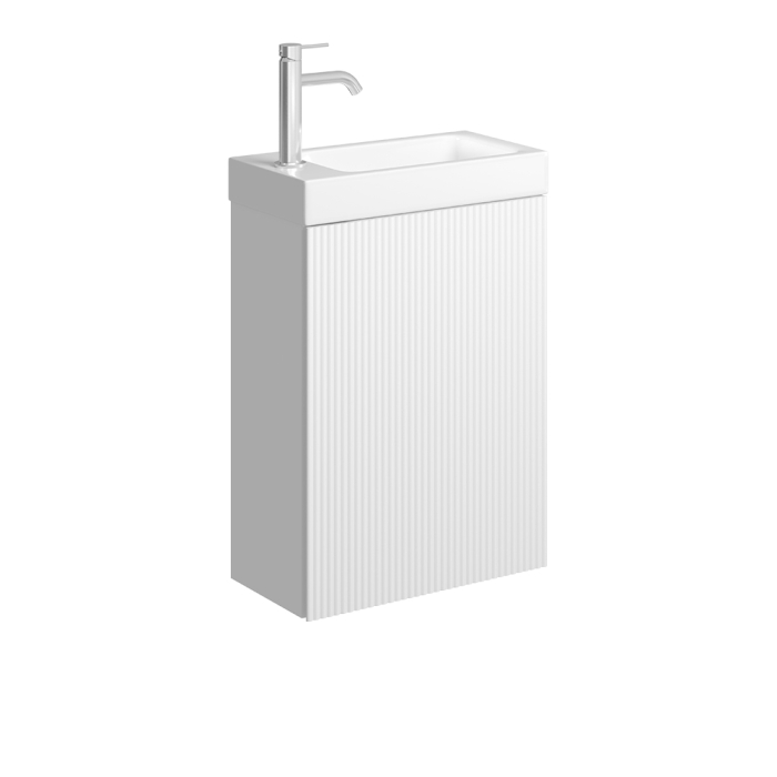 fienza Denzel Minka 450 Wall-Hung Vanity No Overflow Satin White