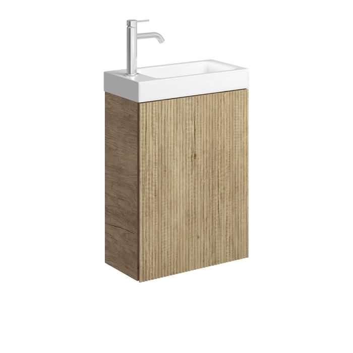fienza Denzel Minka 450 Wall-Hung Vanity No Overflow Scandi Oak