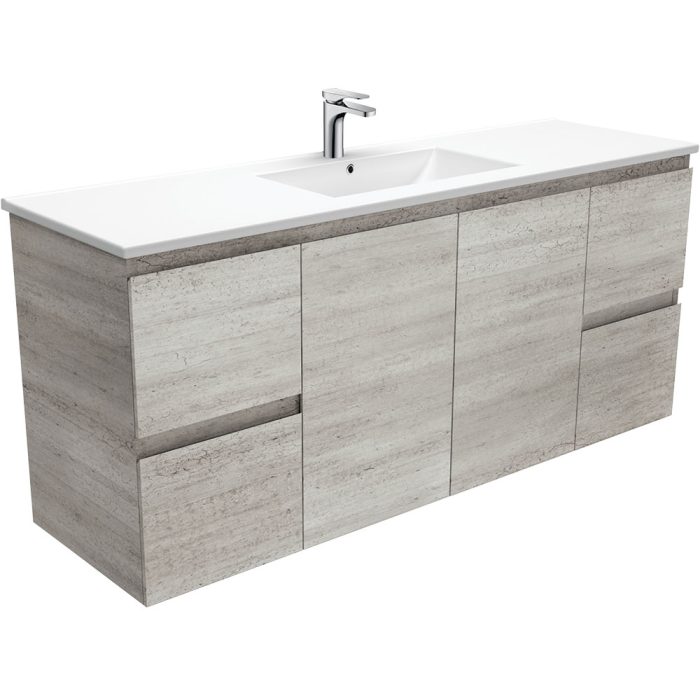 fienza Dolce Edge Industrial 1500 Single Bowl Wall-Hung Vanity